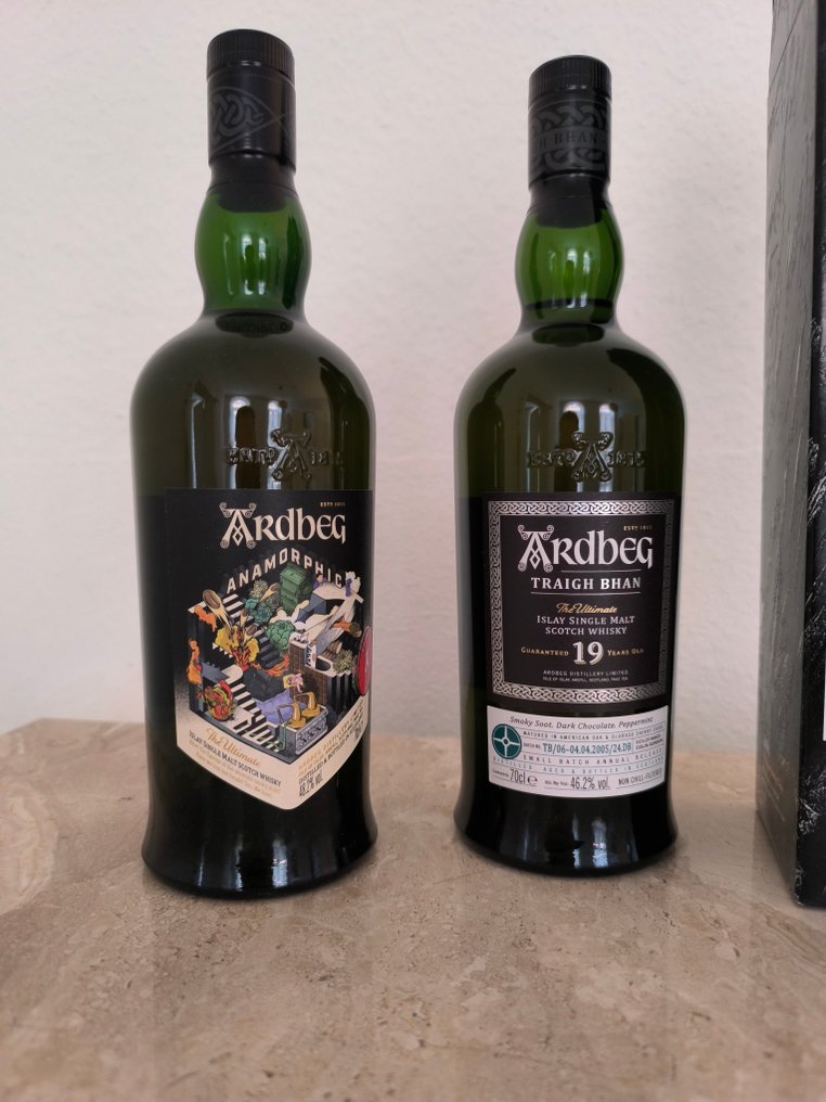 Ardbeg 19 years old Traigh Bhan Batch no. 6 & Anamorphic  - 70cl - 2 bottles #1.0