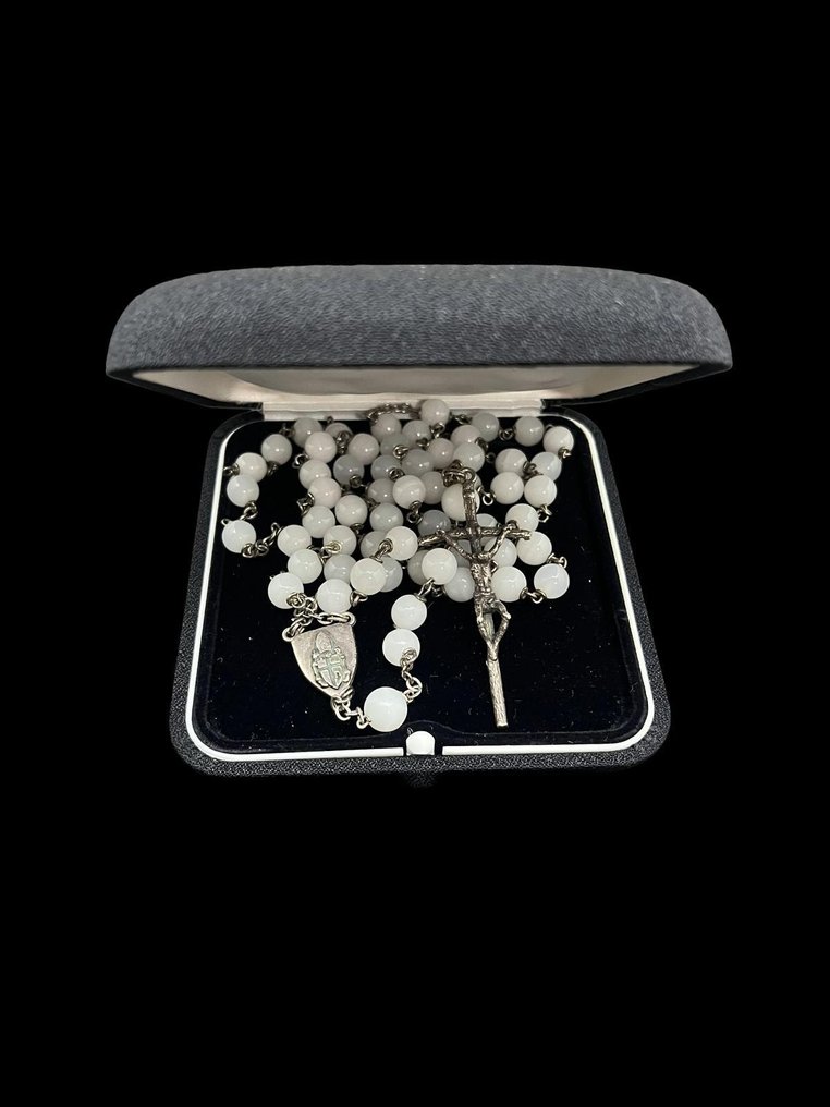  Ροζάριο - Γυαλί - 1970-1980 - Σ. Πάπας Ιωάννης Παύλος Β'  #1.0