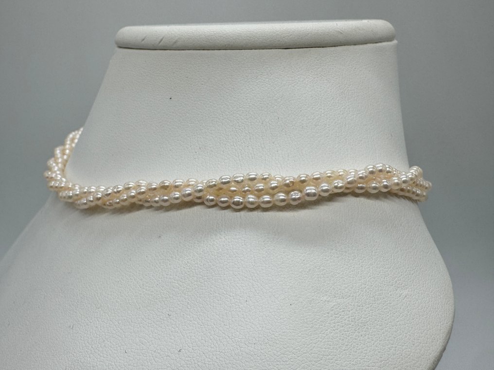 没有保留价 - Tasaki - 项链 - no 银 珍珠 - 珍珠 - 三层项圈 #2.1