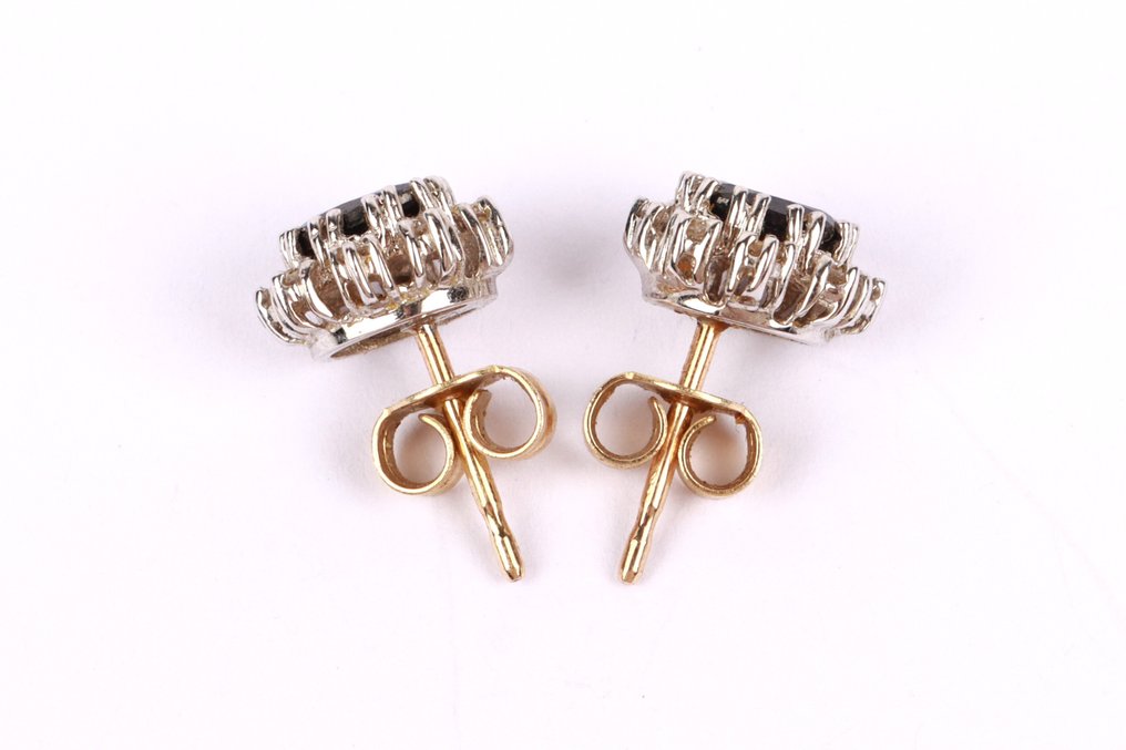 Sans prix de réserve - Boucles d'oreilles - 14 carats Or jaune Saphir #4.3
