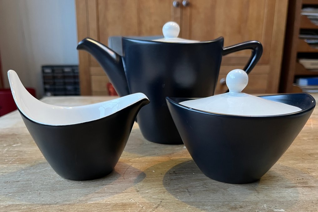 Regina Gouda - Floris Meydam - Σερβίτσιο καφέ και τσαγιού (7) - Πήλινο - Plateel Μαύρη Πριγκίπισσα #1.0