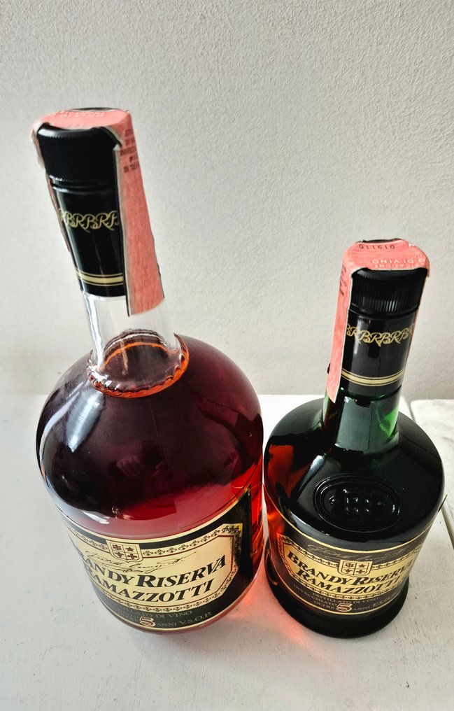 Ramazzotti - Brandy Riserva 5yo + Magnum 5yo - b. 1980s - 1.5 Litres, 70cl - 2 bottles #3.2