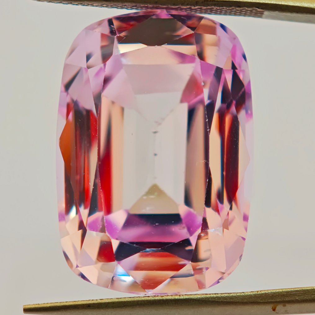Senza Prezzo di Riserva Kunzite - 24.82 ct - Antwerp Laboratory for Gemstone Testing (ALGT) - Kunzite rosa #1.0