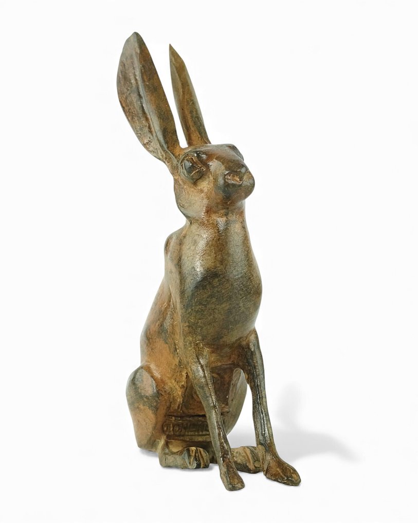 Pierre Chenet (XX-XXI) - 雕刻, Beautiful Sitting Hare - 14 cm - 青銅色 #3.2