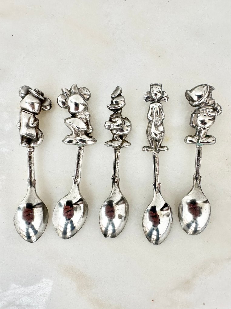 Disney - Figurine - Solid Silver spoons (5) - Argent #1.0