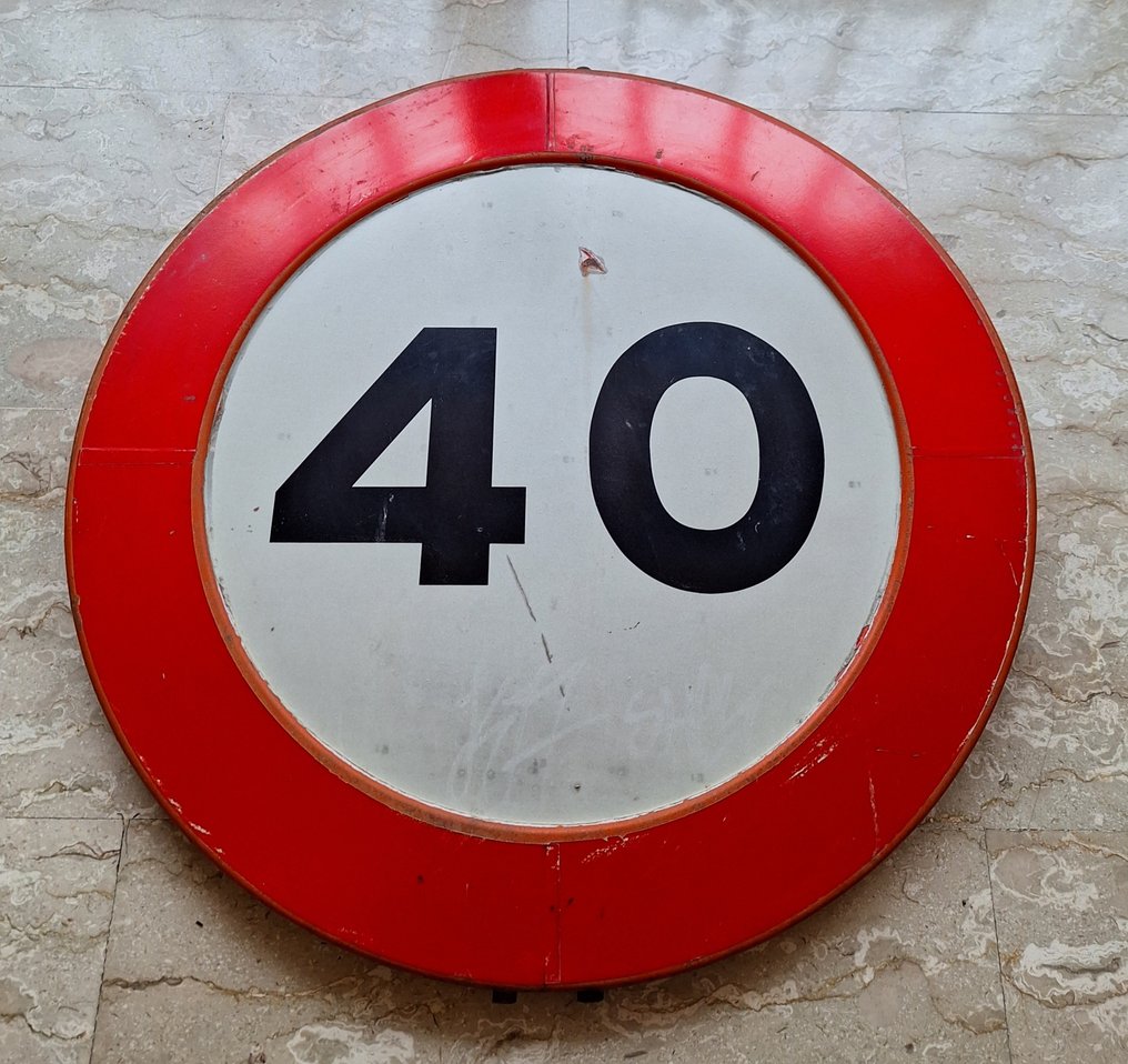Ayuntamiento de Madrid - Signal limite 40 - Panneau routier/de signalisation - Acier #1.0