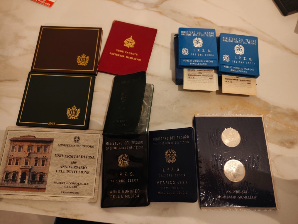 Ιταλία, Βατικάνο, Σαν Μαρίνο. Commemorative coin (11 argenti - 500 + 1000 Lire) (χωρίς τιμή ασφαλείας) #2.1