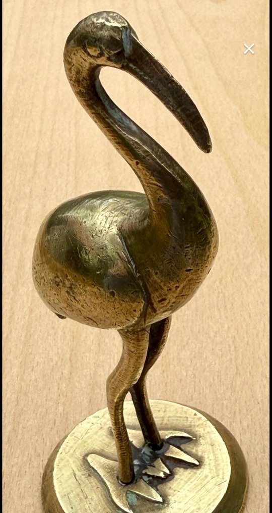 Antikt indisk messing stork - Messing - Indien - Begyndelsen af det 20. århundrede #1.0