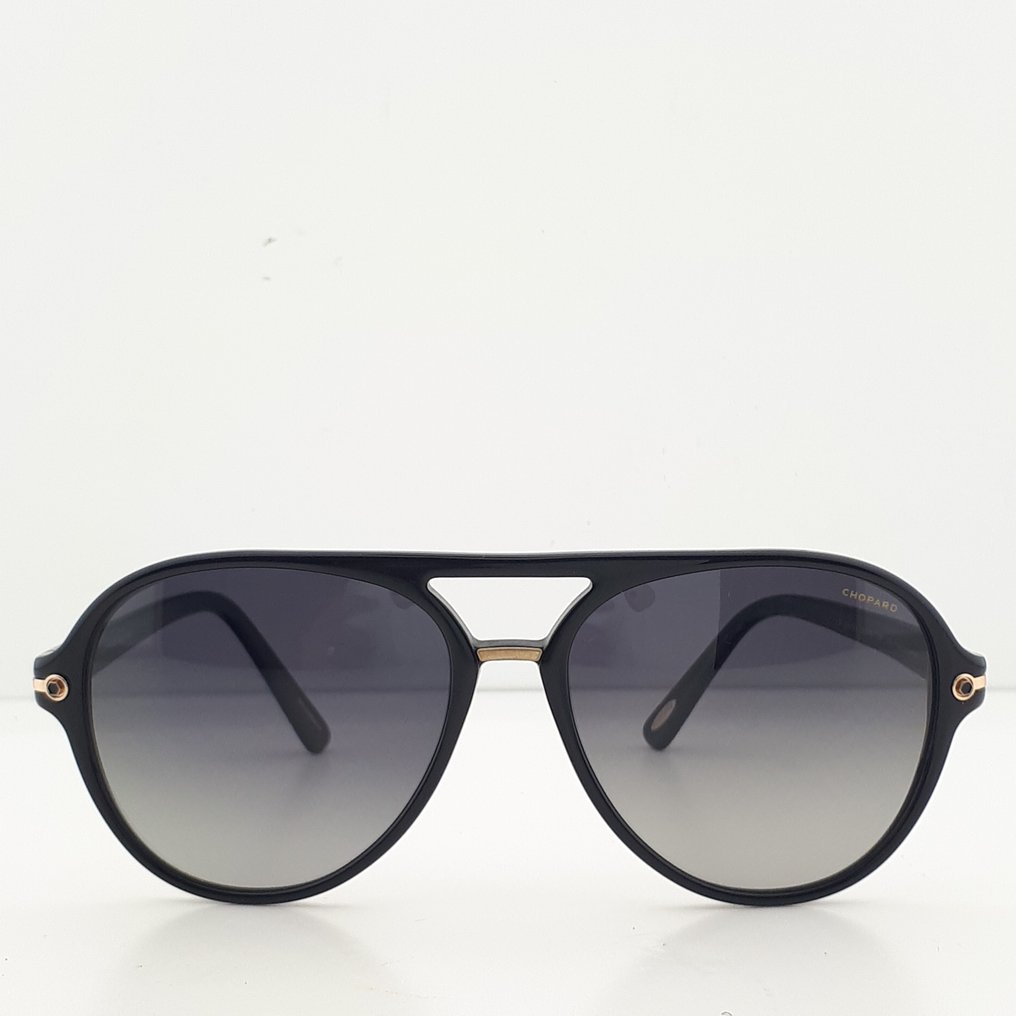 Chopard - Aviator Black with Gold Tone Details "Polarized Lenses" "MEN" & "FULL SET" - Gafas de sol #2.1