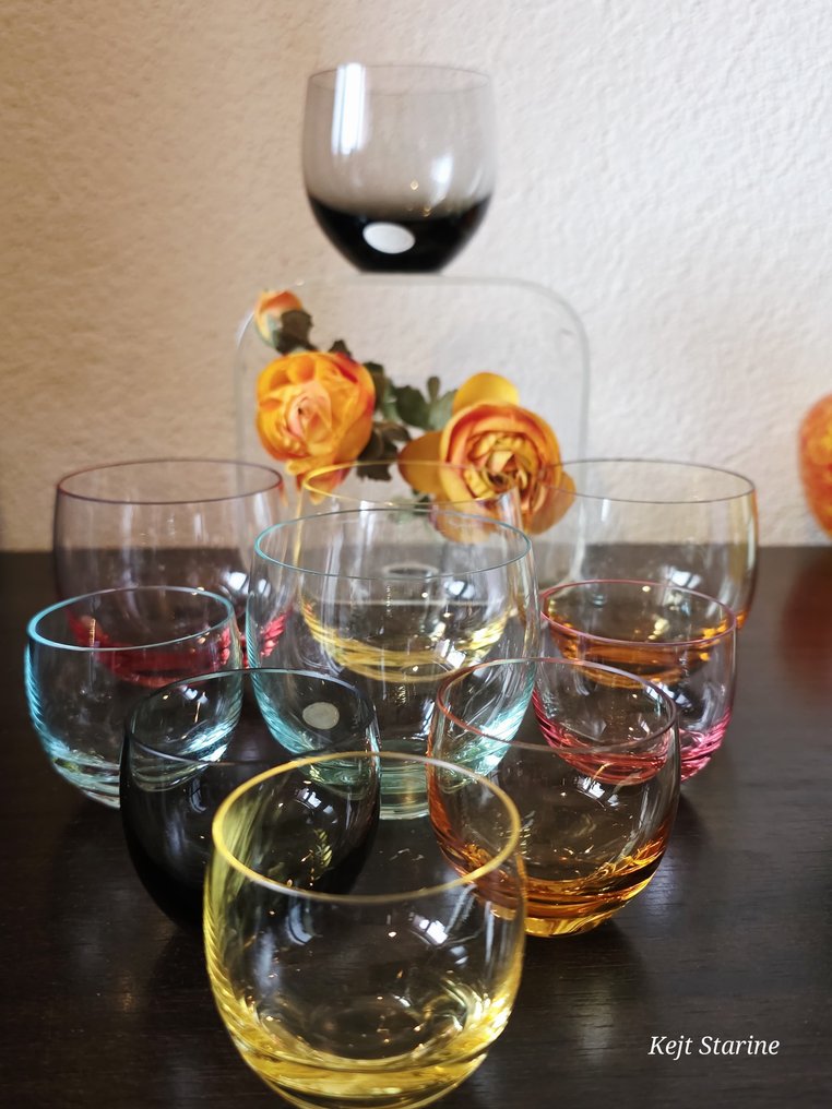 Rudolf Eschler - 水杯 - 水晶 - 10个复古水晶玻璃杯 #1.0