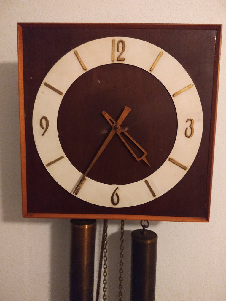 Zegar - FHS Franz Hermle & Sohn - Drewno, Mosiądz - 1970-1980 #3.2