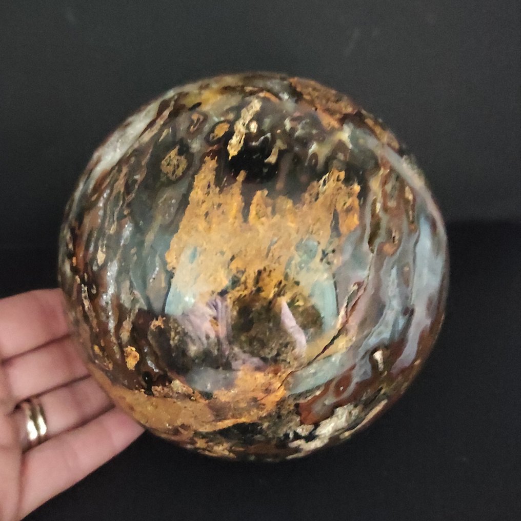 Achat Kugel - Höhe: 12.1 cm- 2080 g - (1) #1.0