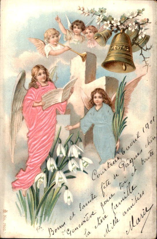 信仰 - 希望 - 爱 - 宗教 - 教会 - 天使, 幻想 - 明信片 (126) - 1900-1940 #2.1