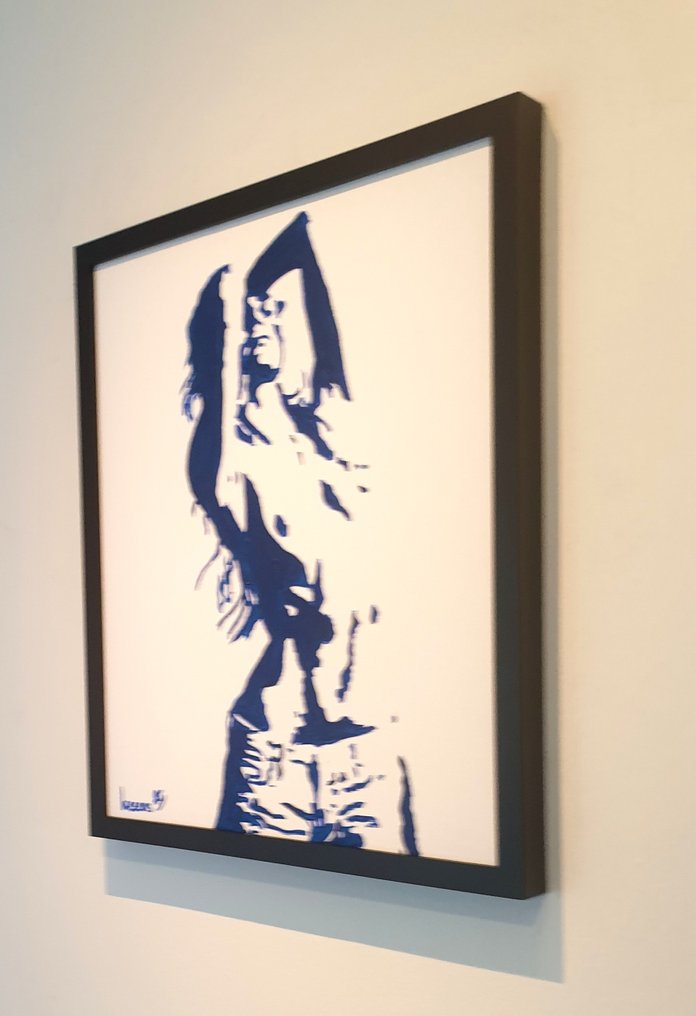 Liesens - my girl in her Jeans (Handpainted on canvas met lijst) #3.2