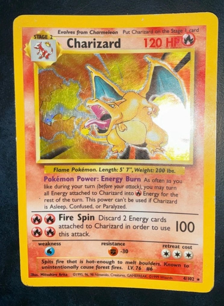 Pokémon - 1 Card - Charizard 4 Kalvo, Holo - WOTC - Base set #2.1