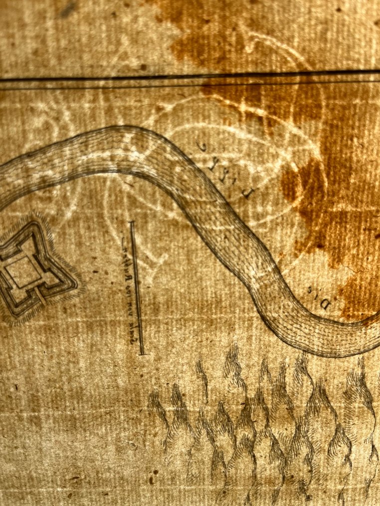 Hollandia - Wezel, Gelderland; C. Merian - Antique Fortification Map; Wezel; Gelderland; Netherlands; C. Merian - 1661-1680 #3.2