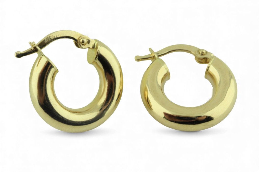 Boucles d'oreilles cerceau - 18 carats Or jaune #4.3