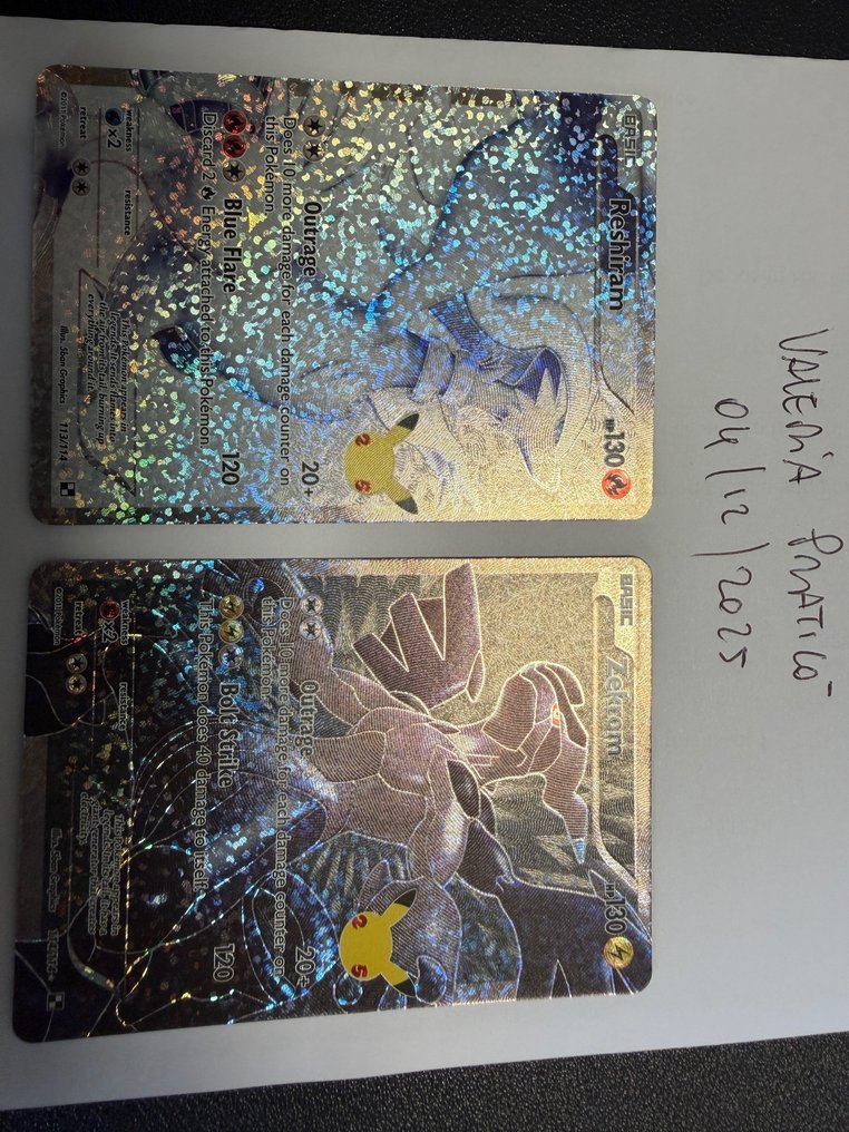 Pokémon - 2 Card - reshiram e zekrom 113 - 114 Käänteinen holo - Various sets #2.1