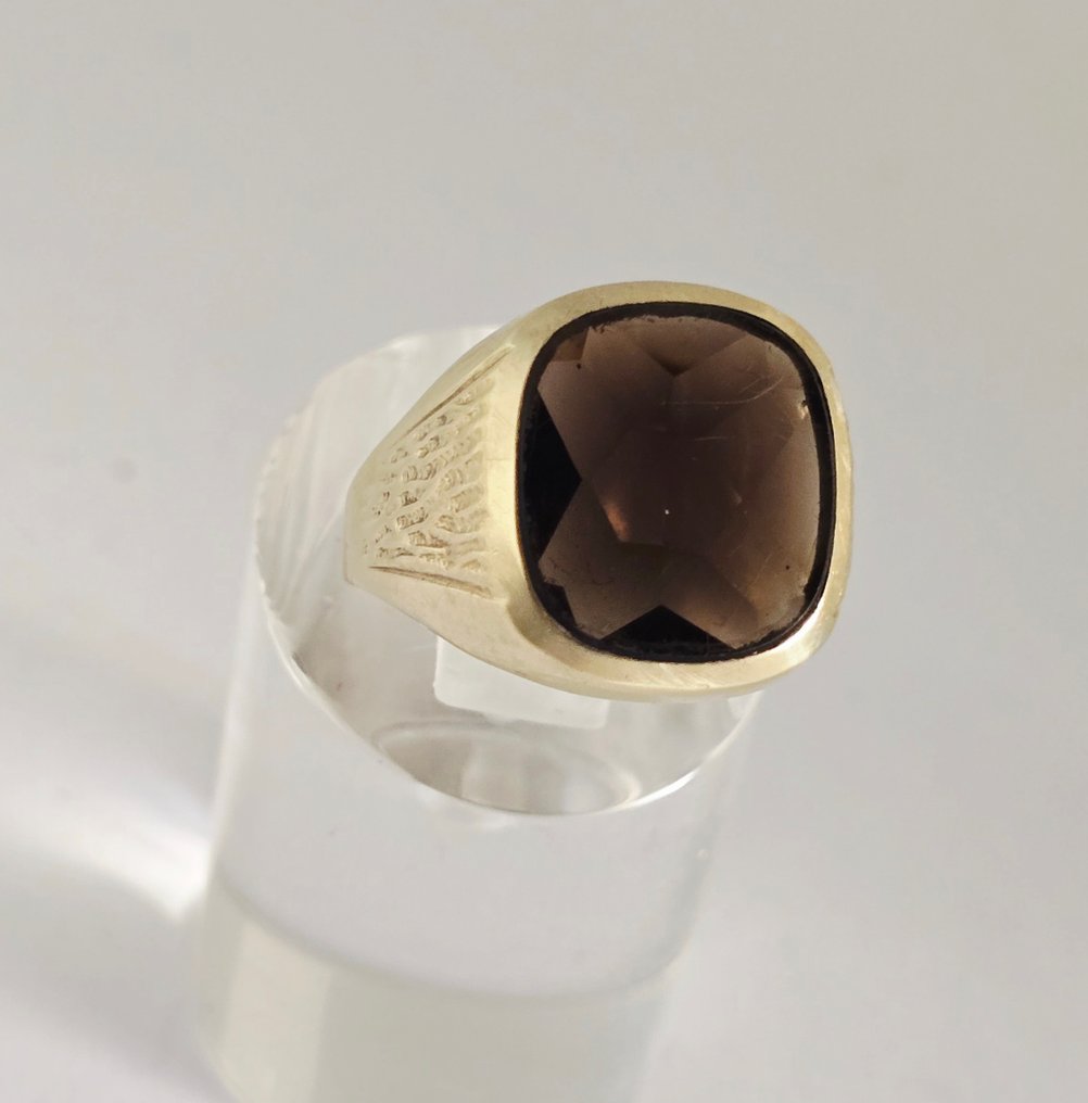 No reserve price - Ring - 8 kt. Yellow gold - Rookquartz #1.0