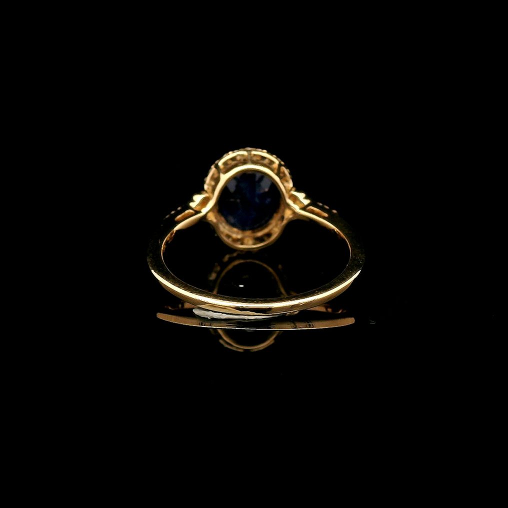 沒有保留價 - 戒指 - 14 克拉 黃金 -  2.68ct. tw. 藍寶石 - 鉆石 #3.2