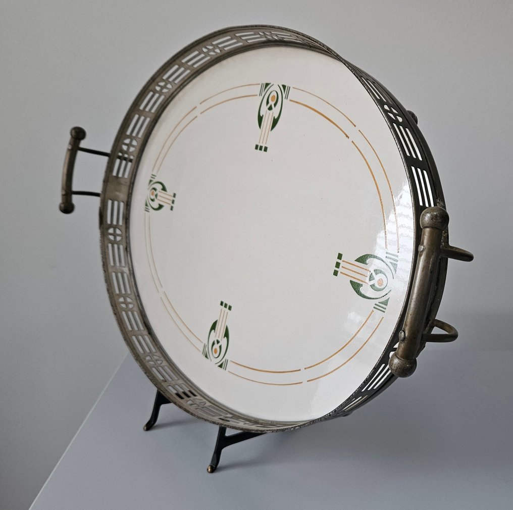 Gebrüder Mehner - Tray (2) - Serving tray - Presentation tray - Art Deco - Porcelain #1.0