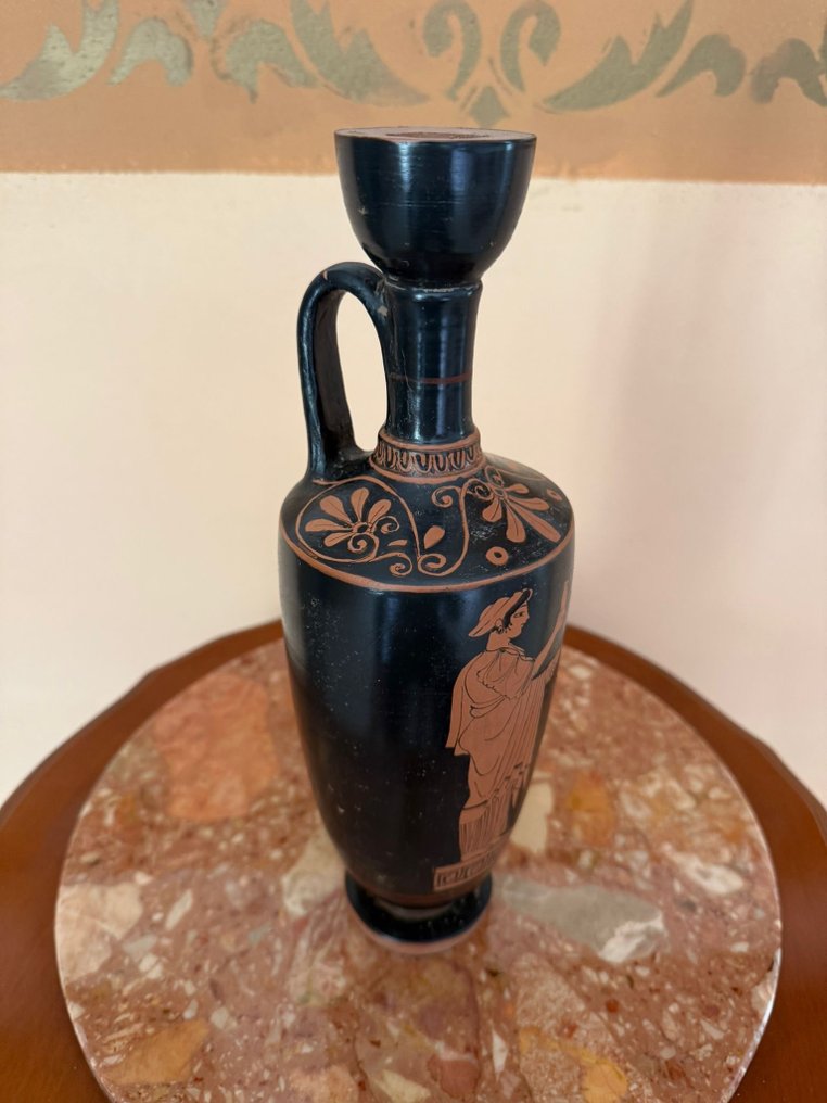 Earthenware Vase - 28 cm - Replica of an ancient lekythos. #1.0