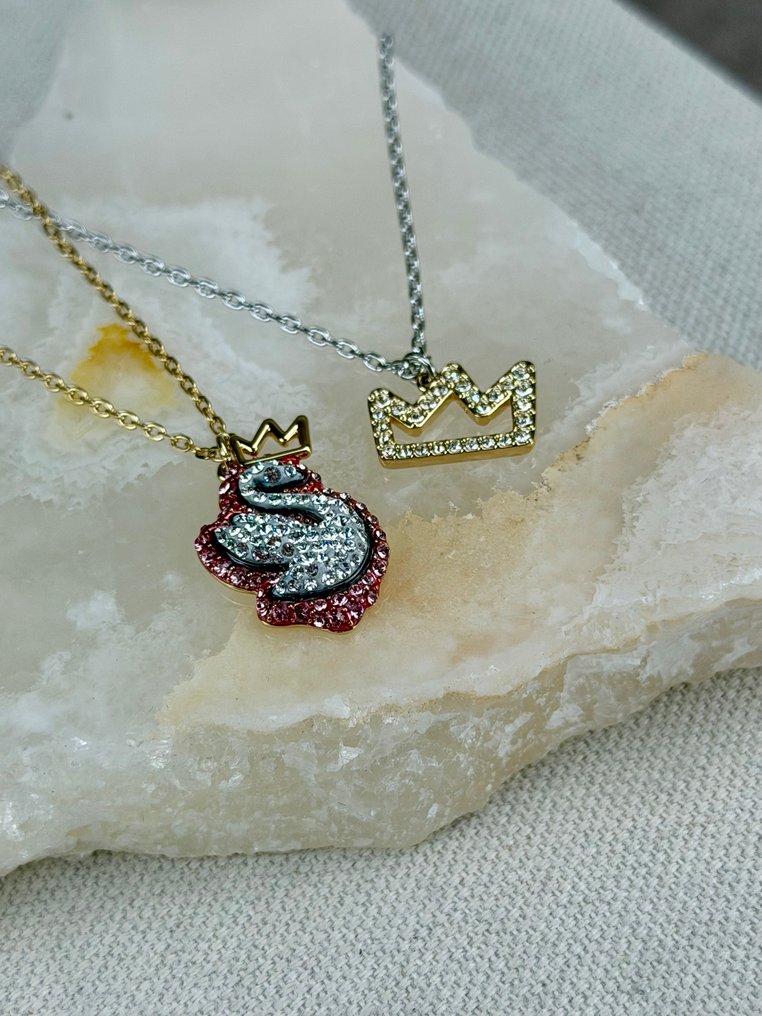 Swarovski - Figurine - Pair necklace Gema Mixed (2) - Crystal #1.0