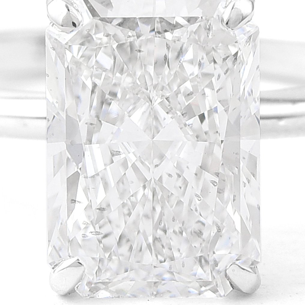 No reserve price - Ring - 14 kt. White gold - 3.04ct. tw. Diamond (Lab-grown) - Diamond #3.2