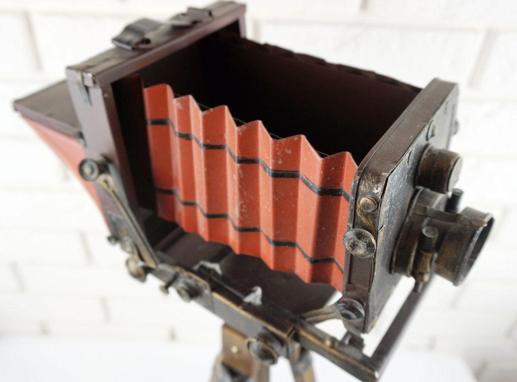 Large decorative metal camera with a stand over 60 cm interesting gift Analogt kamera #3.2