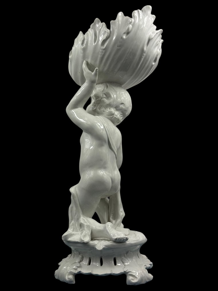 Γλυπτό, Puto con Conchiglia - 46 cm - Γυαλισμένη πορσελάνη - 1960 #2.1
