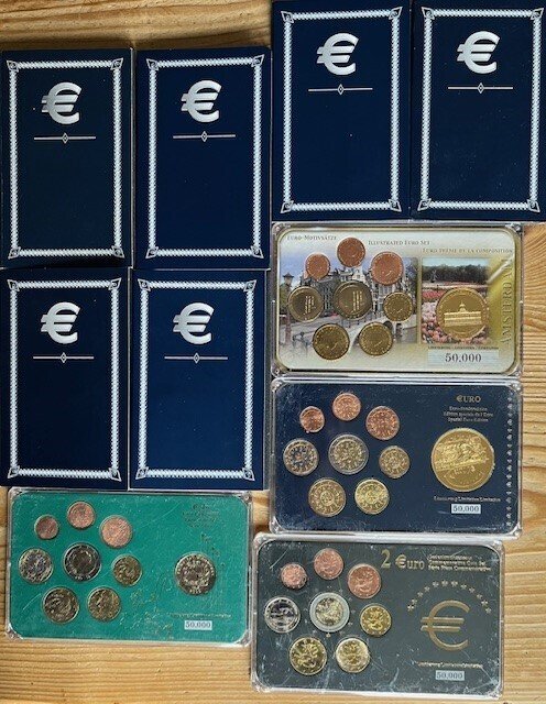 Europa. Series 1 Cent - 2 Euro Various Years (10 series) (Ingen mindstepris) #1.0