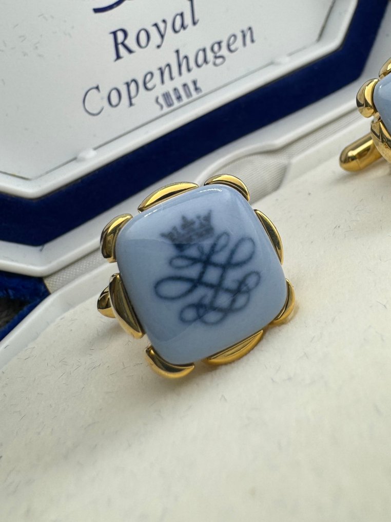 Metall, Porzellan - Manschettenknöpfe - Royal Copenhagen X Swank #2.1