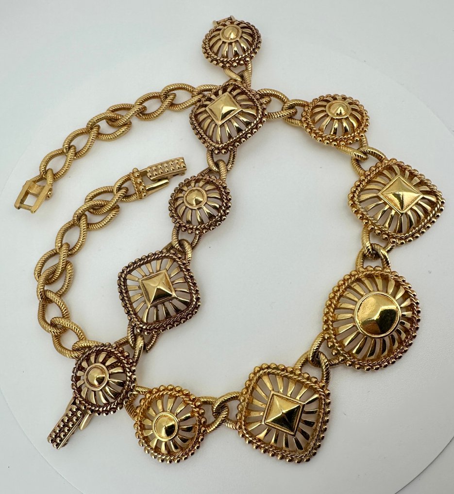 Swarovski - Δ demi-Parure κολιέ και βραχιόλι – επιχρυσωμένο – Αυστρία – δεκαετία του 1990 - Parure #1.0