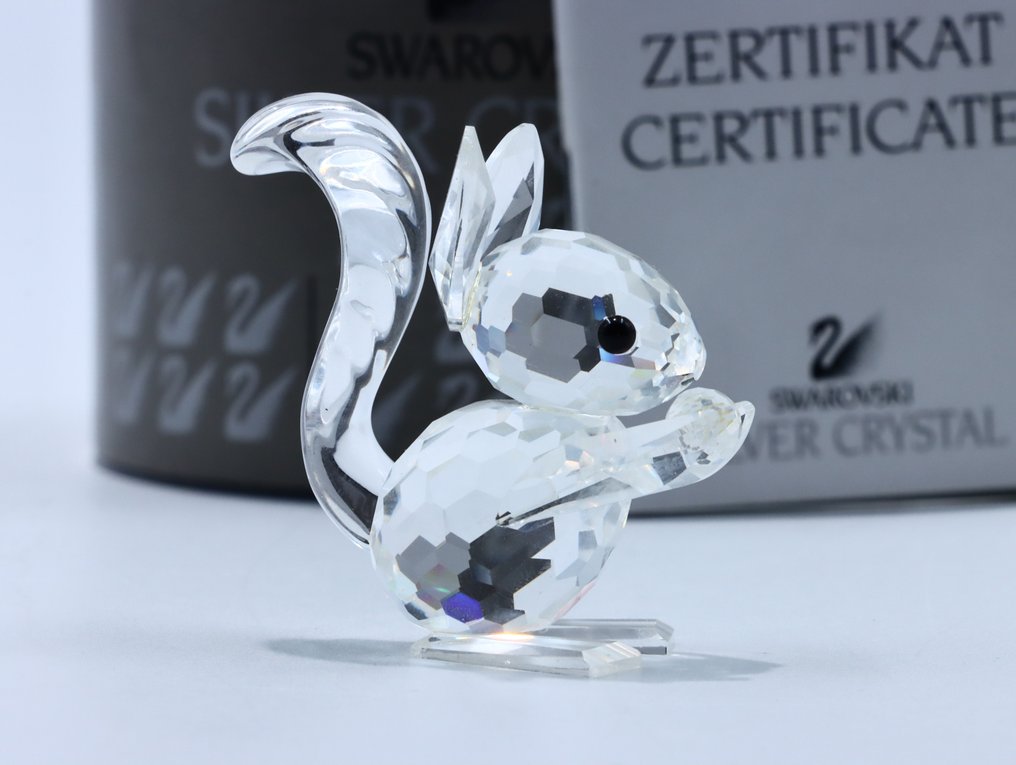 Figure - Swarovski - Eekhoorn met Noot (Boxed + certificate) - Crystal #1.0