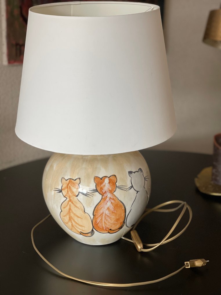 Hubert Olivier - Lamp - Ceramic - Three cats #1.0