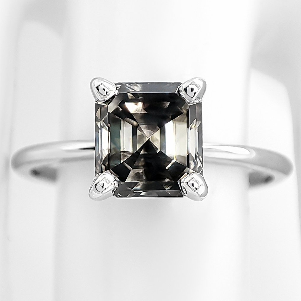 沒有保留價 - 戒指 - 14 克拉 白金 -  1.70ct. tw. 鉆石 (天然彩色) - IGI 证书 #1.0