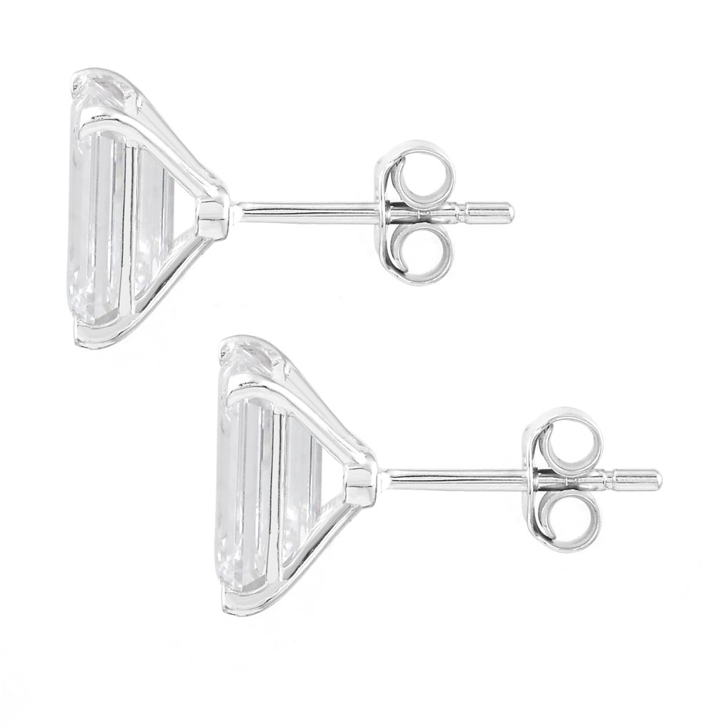No reserve price - Earrings - 14 kt. White gold - 4.00ct. tw. Diamond (Lab-grown) - Diamond #3.2