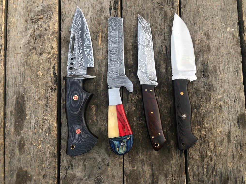 厨刀 - 享有盛誉的手工Skinners刀具，多层锻造钢材，木材与稀有手柄 - 北美 - 皮套 TD47 #4.3