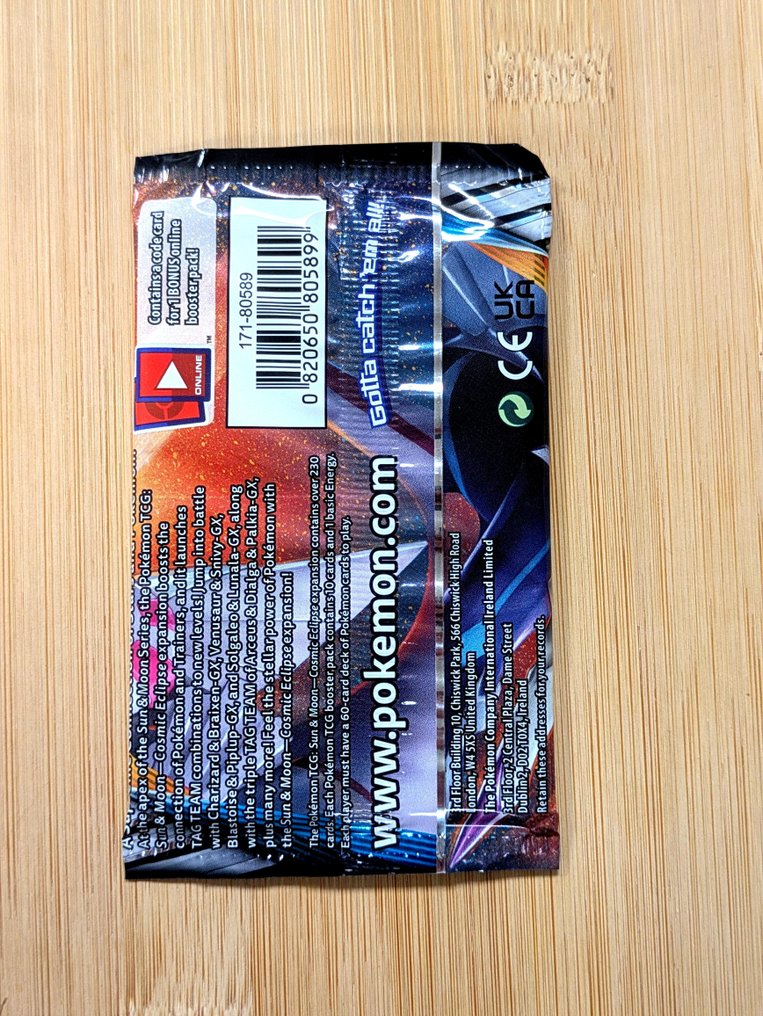 Pokémon - 1 Booster pack - SEALED PACK - Sun & Moon - Cosmic Eclipse #2.1