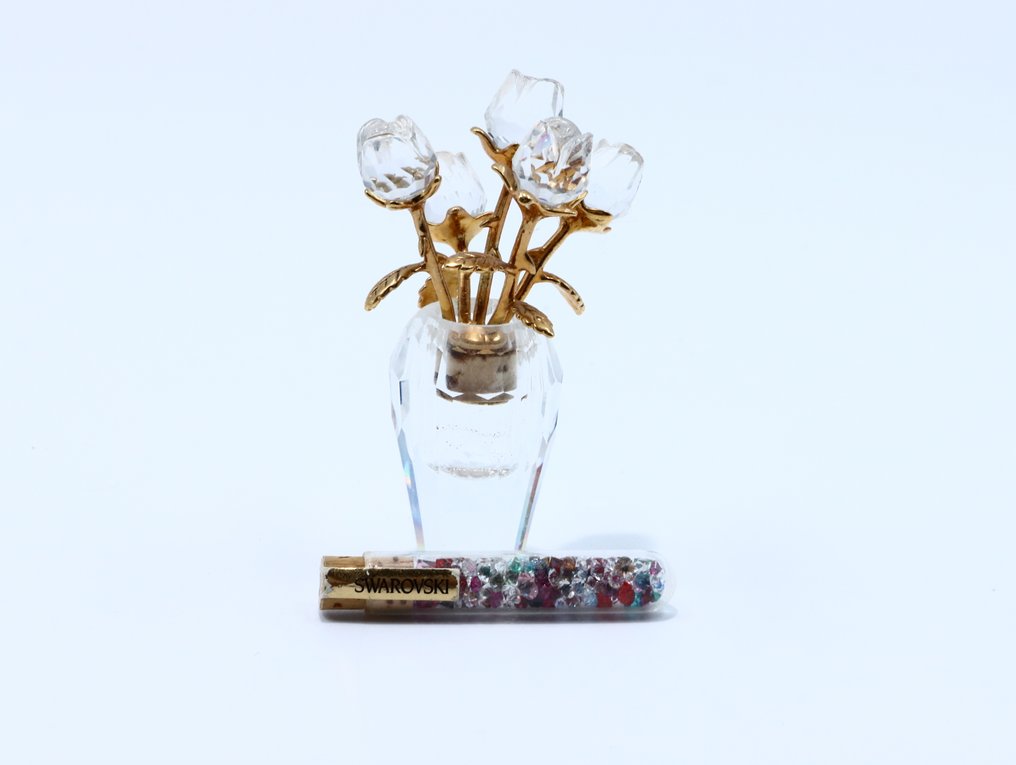 玩具人偶 - Swarovski - Vaas heldere rozen (Boxed + certificate) - 水晶 #4.3