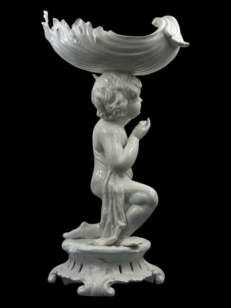 Γλυπτό, Puto con Conchiglia - 46 cm - Γυαλισμένη πορσελάνη - 1960 #4.3