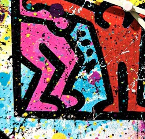 Gongas - vs Keith Haring - Family and Loyalty - Deluxe Clock #4.3