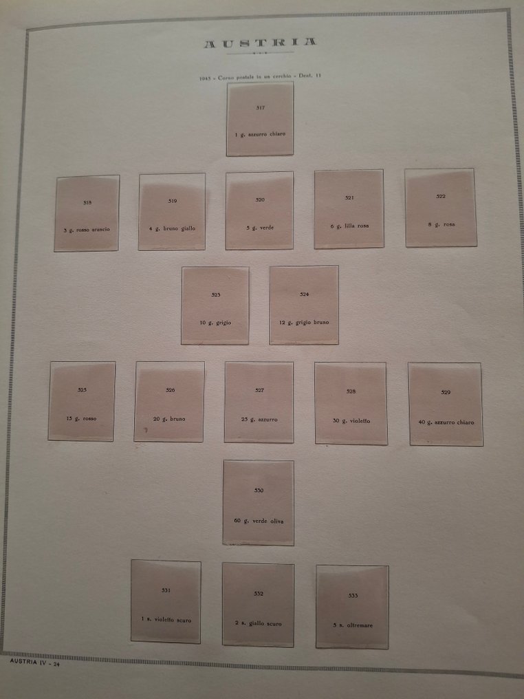 Austria  - Screw binders marine collection with used and new Austrian stamps. - Unificato Europa 1 #4.3