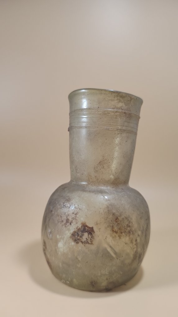 Römisches Reich Glasflasche mit dreifach gewindetem Hals #1.0