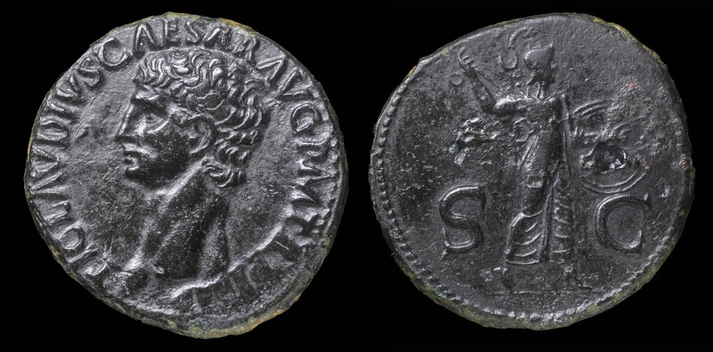 Romarriket. Claudius (AD 41-54). As SC MINERVA (Ingen mindstepris) #1.0