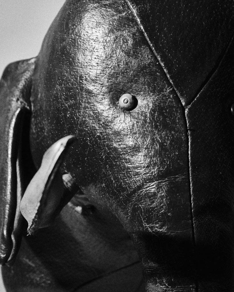 Dimitri Omersa - Υποπόδιο - Πάγκος ποδιού ελέφαντα - Δέρμα, Μέταλλο, Ξύλο #2.1