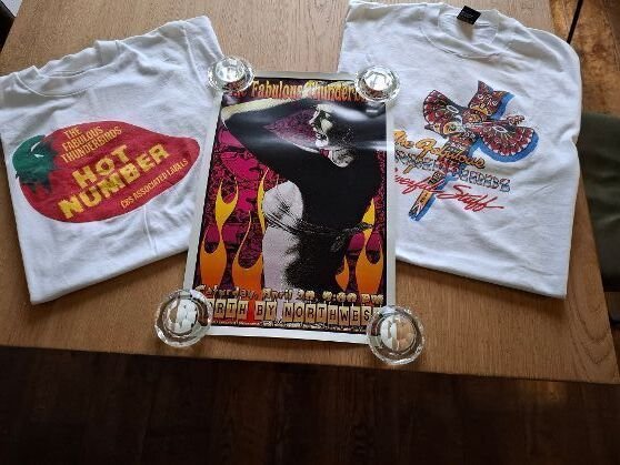 The Fabulous Thunderbirds - 两件原版1980年代巡演T恤（Screen Stars Best）+ 演唱会海报 #1.0