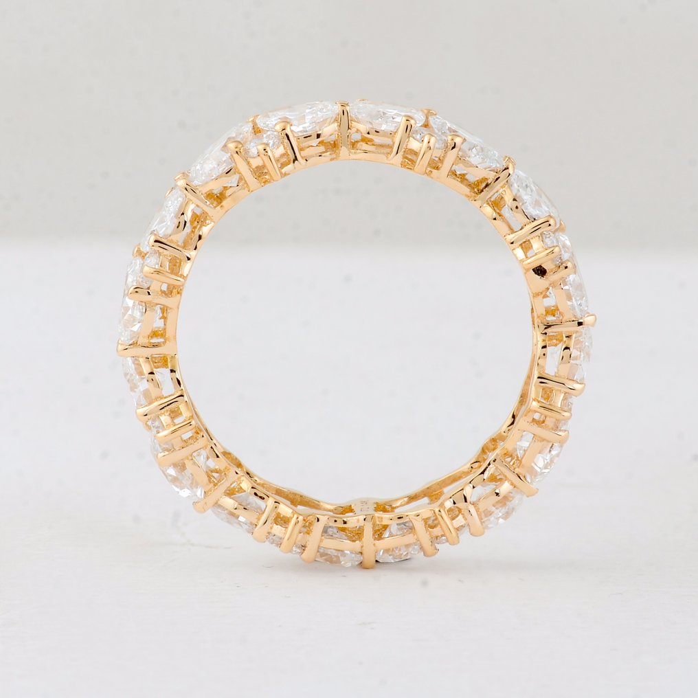 No reserve price - Ring - 14 kt. Yellow gold - 3.61ct. tw. Diamond (Lab-grown) - Diamond #2.1