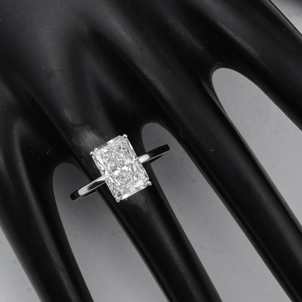 没有保留价 - 戒指 - 14K包金 白金 - 3.01ct. tw. 钻石 (实验室培育) - 钻石 #1.0