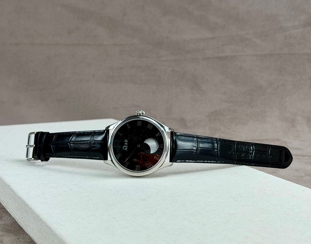 Azad New York - Minimalistic Moon Phase Automatic Black/White/Diamond Dial - BE1971 - Men - 2020+ #3.2